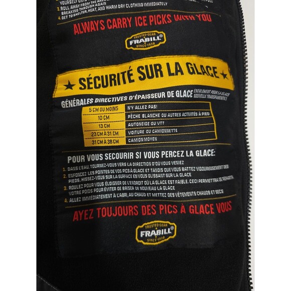 Men's M Frabill I3 Winter Ice Fishing Wading Jacket Self Rescue Coat $200 EUC - Picture 12 of 14